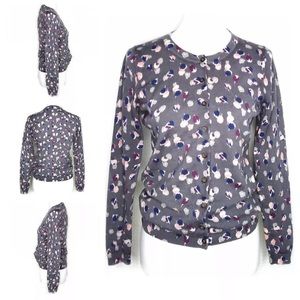 Boden Wool Cardigan Sweater in Gray